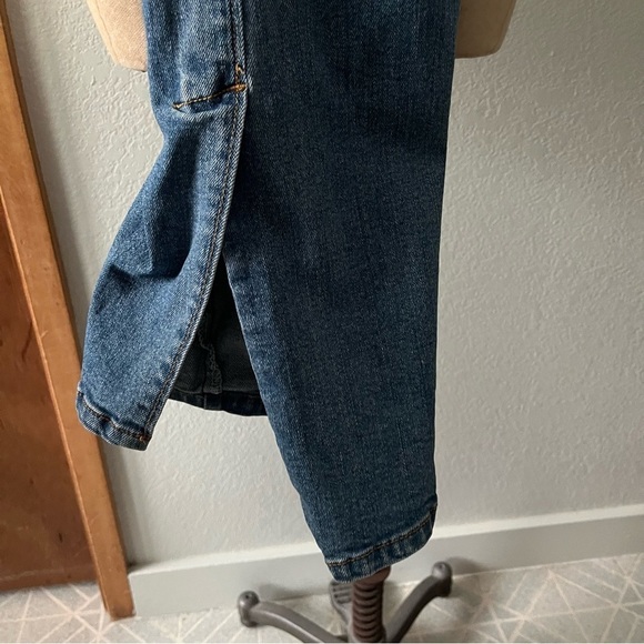 ANDERSON BELL sz L 27 Denim Jeans Uneven Split Hem Crop - Picture 5 of 9